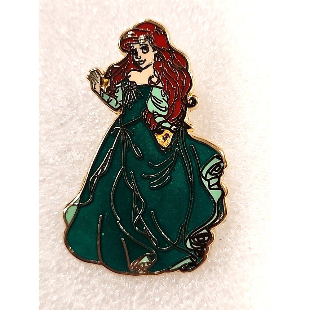 Disney Pin Princess Ariel The‎ Little Mermaid Waving Green Ball Gown Dress 00061